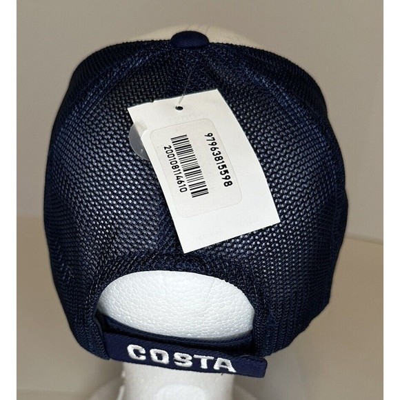 COSTA Del Mar Chesapeake SnapBack Trucker Hat Cap Blue Red White OSFA - Picture 7 of 11
